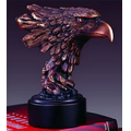 Diligent Eagle's Head Award. 7-1/2"h x 4"w. Copper Finish Resin.